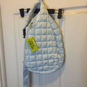 Quilted Light Blue Pickleball Sling Bag